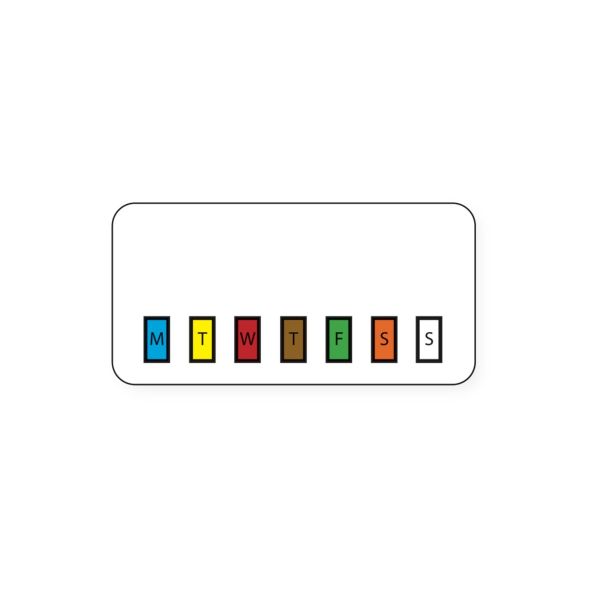 2" x 1" Color-Coded Rectangular DuraPeel™ Labels
