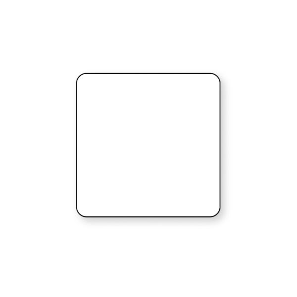 2" x 2" White Square High-Temp Removable Labels