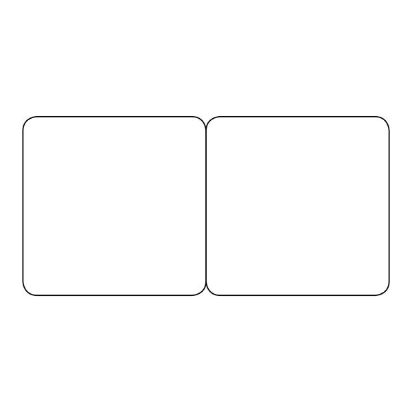 DateCodeGenie 1" x 1" Permanent Blank 2-Up Labels