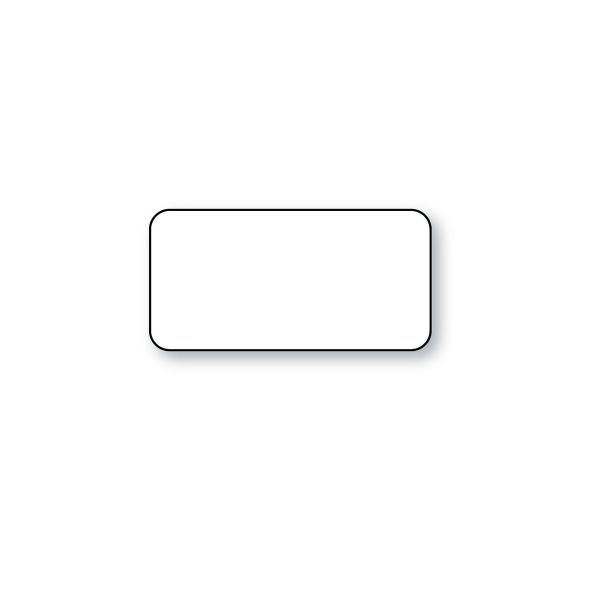 2" x 1" White Rectangular Removable Labels